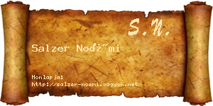 Salzer Noémi névjegykártya